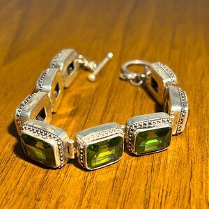 FNA a sterling silver 925 Vintage peridot bracelet